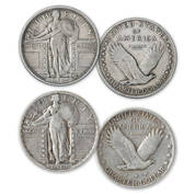 1917 type set of standing liberty quarters SQV a Main
