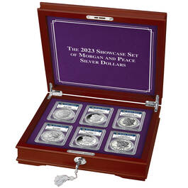 2023 showcase set of ms pr69 morgan and peace silver MP6 b Chest