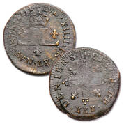 18th century musketeer coin from the new world NWH b Coin
