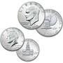 the complete collection of u.s. bicentennial coins B76 b Dollar Half Dollar