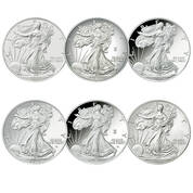 40th anniversary set of american eagle silver dollars UBP b Coins