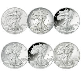 40th anniversary set of american eagle silver dollars UBP b Coins