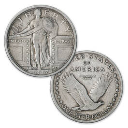 1917 type set of standing liberty quarters SQV c Coin