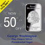 george washington one ounce silver presidential ingot PSN a Main