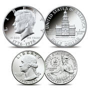 stars and stripes collection of silver us bicentennial BIF b Coin