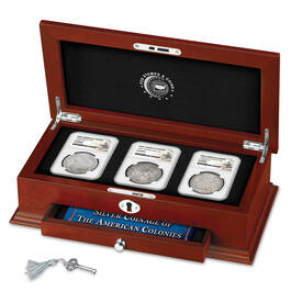 silver coinage of the american colonies EAC c Chest