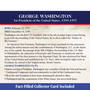 george washington one ounce silver presidential ingot PSN d Card