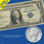 mercury silver dime and one dollar silver certificate CUC a Main