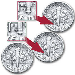 complete roosevelt silver dime collection RDM b Marks