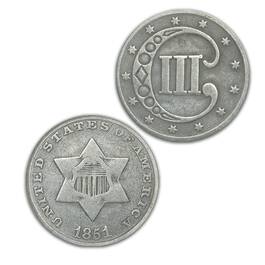 americas only three cent coins SN3 c Coin