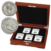 five good emperors ancient silver coin collection AG5 a Main