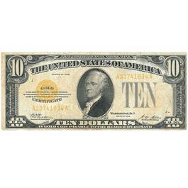 The Last 10 US Gold Certificate GCE 3