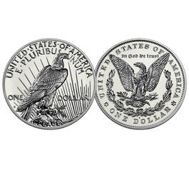 2023 showcase set of ms pr69 morgan and peace silver MP6 d Coins