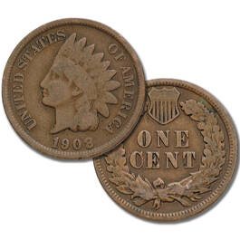 two centuries of u.s. one cent coins TCP d 1908coin