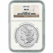 Five Decade Set of Choice Uncirculated Morgan Silver Dollars   M6 M64 1
