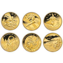 complete set of 2025 american superhero proof gold DCG b Coins