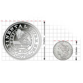 continental currency five ounce silver proof CD5 d Chart
