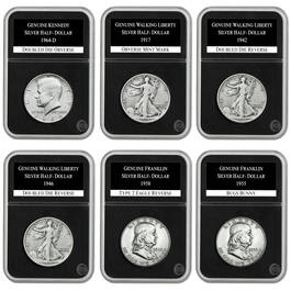 rarely seen silver half dollars HDV c Slabs