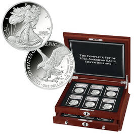 complete set of 2025 american eagle silver dollars EC5 a Main