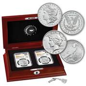 ngcx gem uncirculated morgan and peace silver dollar XMP a Main