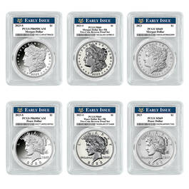 2023 showcase set of ms pr69 morgan and peace silver MP6 a Main