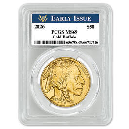 2026 early issue uncirculated american buffalo gold GB6 b Slab69