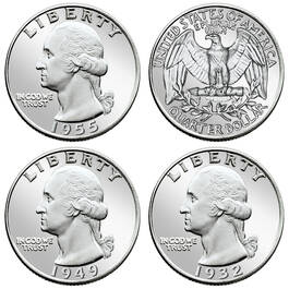 uncirculated washington silver quarters collection WQA a Main