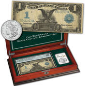 1899 one dollar silver coin and currency MBS a Main