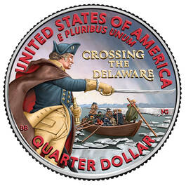 colorized celebrating america coin CQC c Coin