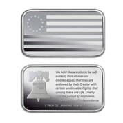 colonial flag five ounce silver ingot SI6 b Ingot