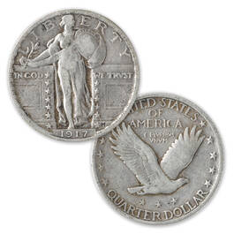 1917 type set of standing liberty quarters SQV d Coin
