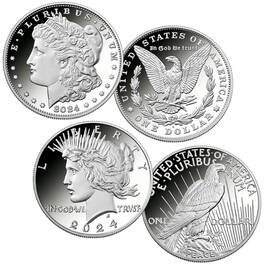 perfect 10 set of 2025 early releases proof morgan and XP5 b Coin