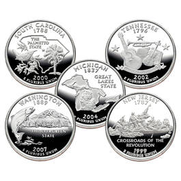 complete collection of us statehood quarters 25 SQS c Coins