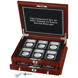 complete set of 2025 american eagle silver dollars EC5 c Chest