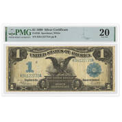 1899 one dollar silver coin and currency MBS b Note