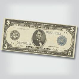 Last Large Size Federal Reserve Notes FRL 3