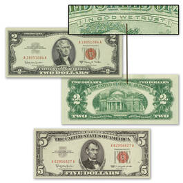 us national motto coin and currency collection IGT b Notes