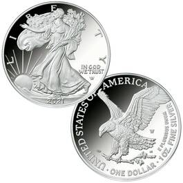 complete set of 2021 american eagle silver dollars EON b Coin