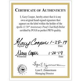apollo 11 50th anniversary proof half dollar CSW f Cert