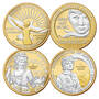 platinum gold highlighted celebrating APG b Coin