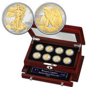 platinum and gold highlighted walking liberty silver LPG a Main