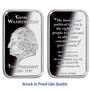 george washington one ounce silver presidential ingot PSN c Ingot