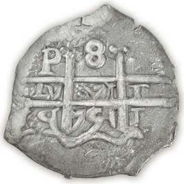 colonial silver coin from the cerro rico hoard NWC a Main